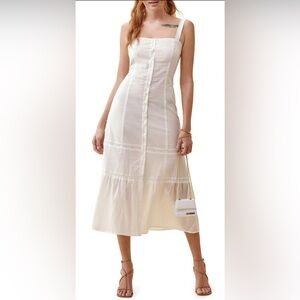 New Reformation Dianne Dress Ivory Size 4